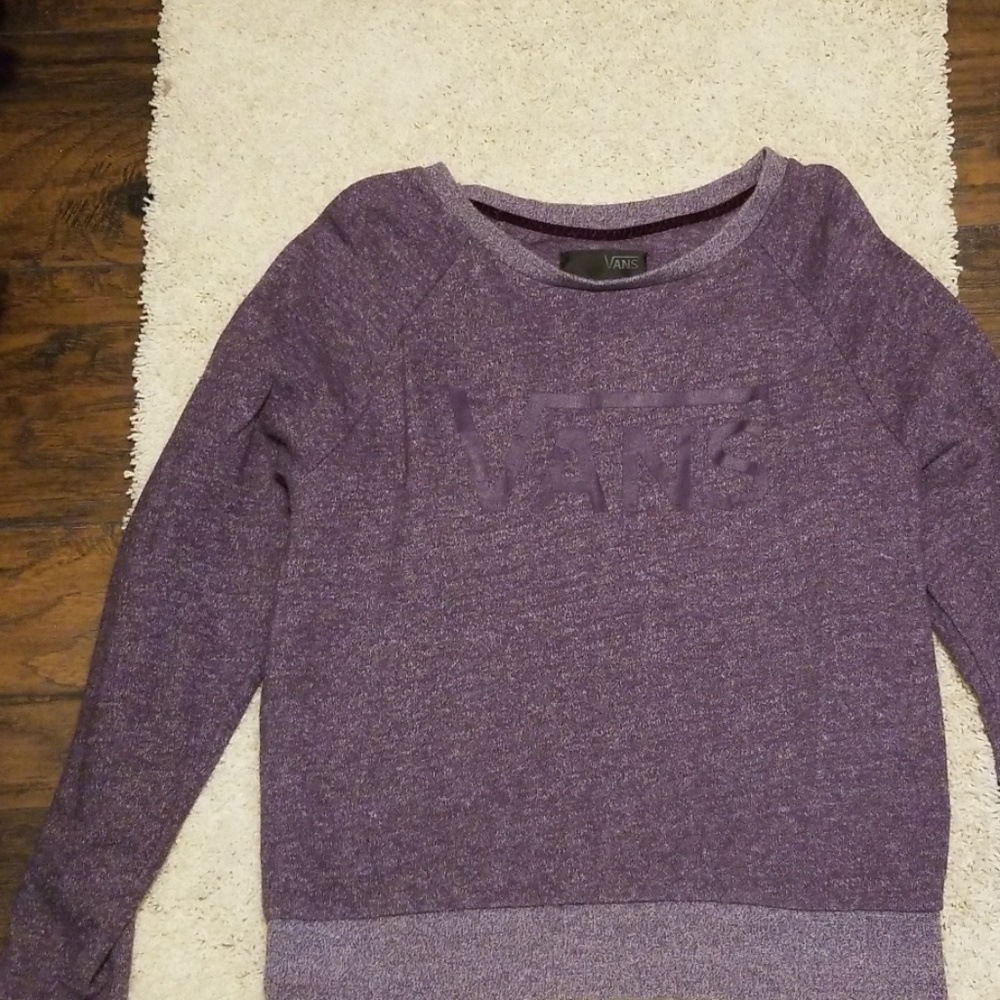 Van's sweatshirt. Not listing any measurements, sorry and thank you!